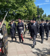5 June 2022 Escorting The Lord Lieutenant and Provost to the Mela on North Inch